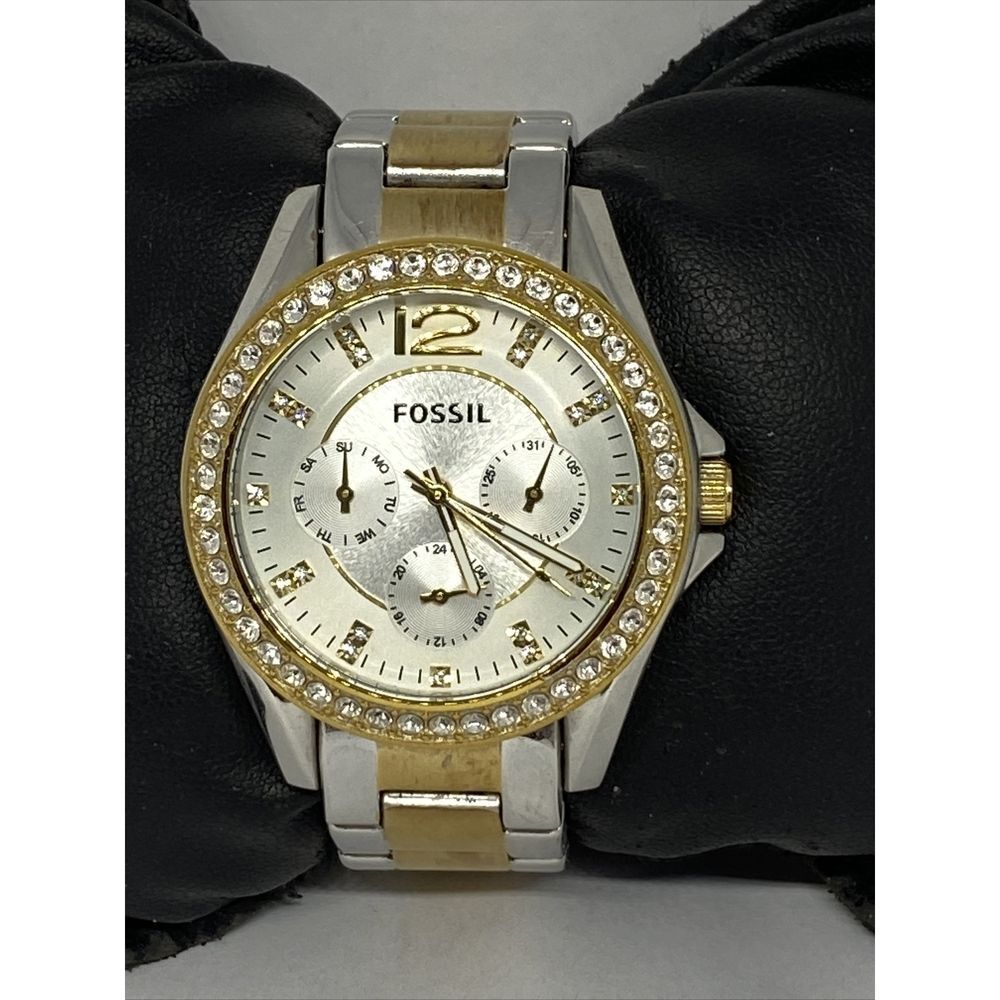 Fossil Riley ES3204 Women's Gold Stainless Steel Analog Dial Quartz Watch OP801